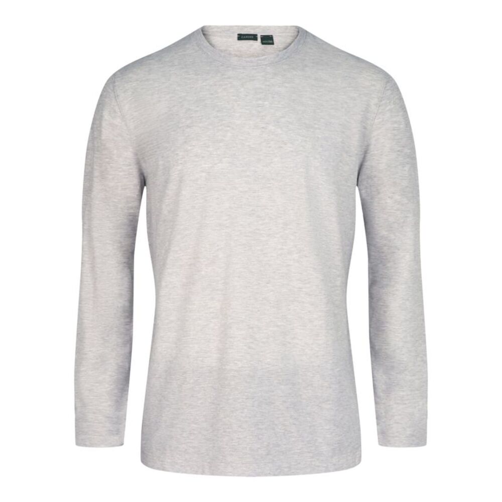 Slowear Zanone Long-Sleeve Crew-Neck T-Shirt Grey Mens
